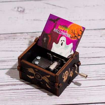 Halloween wooden music box