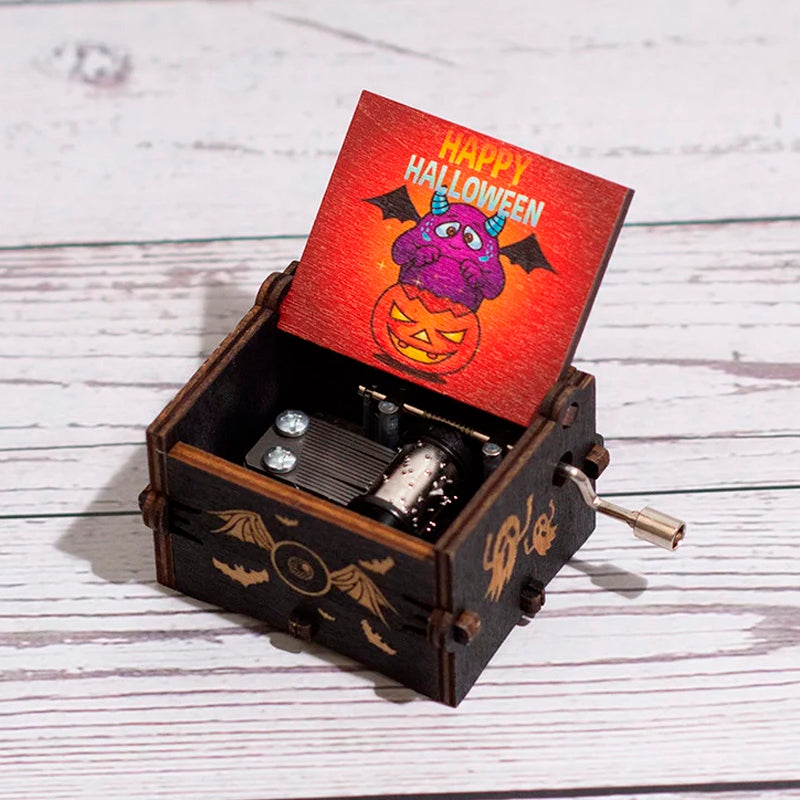 Halloween wooden music box