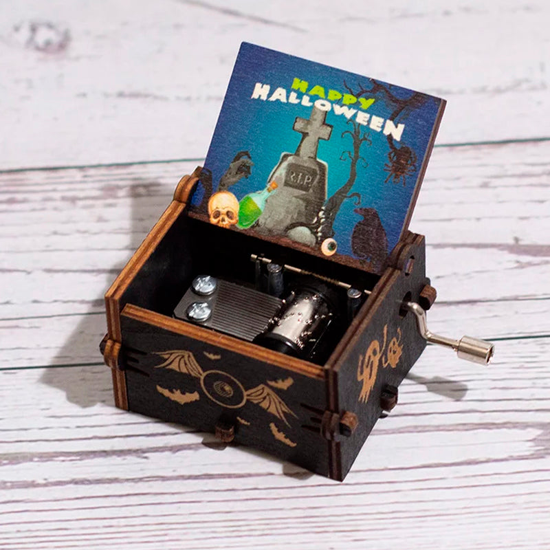 Halloween wooden music box