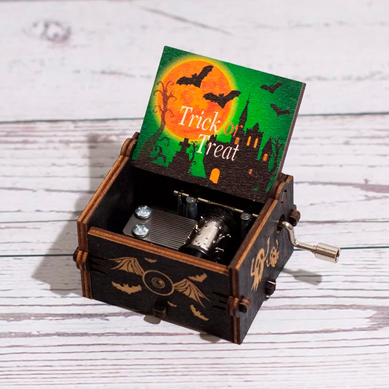 Halloween wooden music box