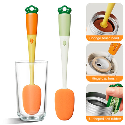 3-in-1 multi-function long handle cup brush