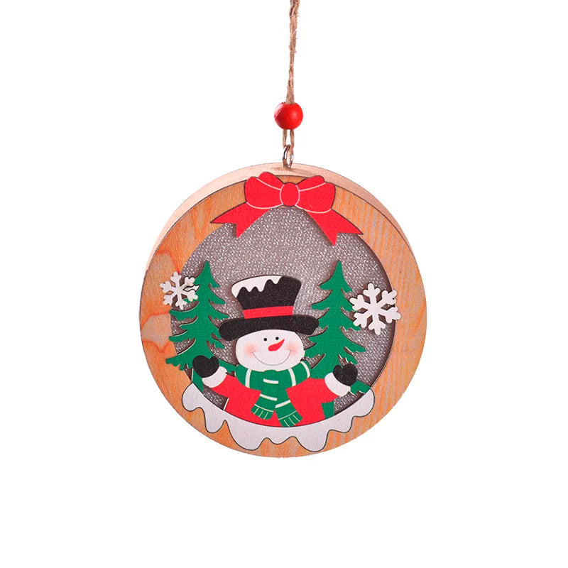 ✨New LED Light Christmas Star Wooden Pendants 🎄