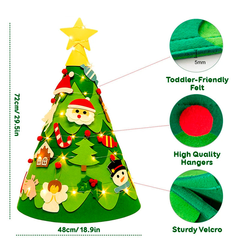 🎁Montessori 3D DIY Felt Christmas Tree 🎄✨