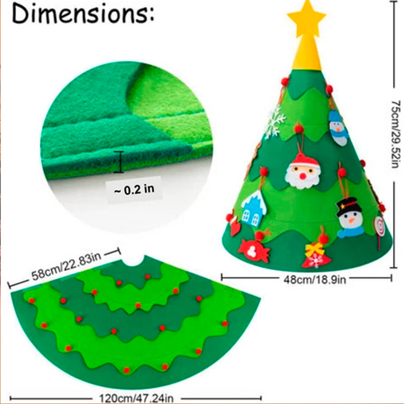 🎁Montessori 3D DIY Felt Christmas Tree 🎄✨